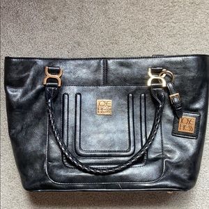 Black leather Jose Hess purse